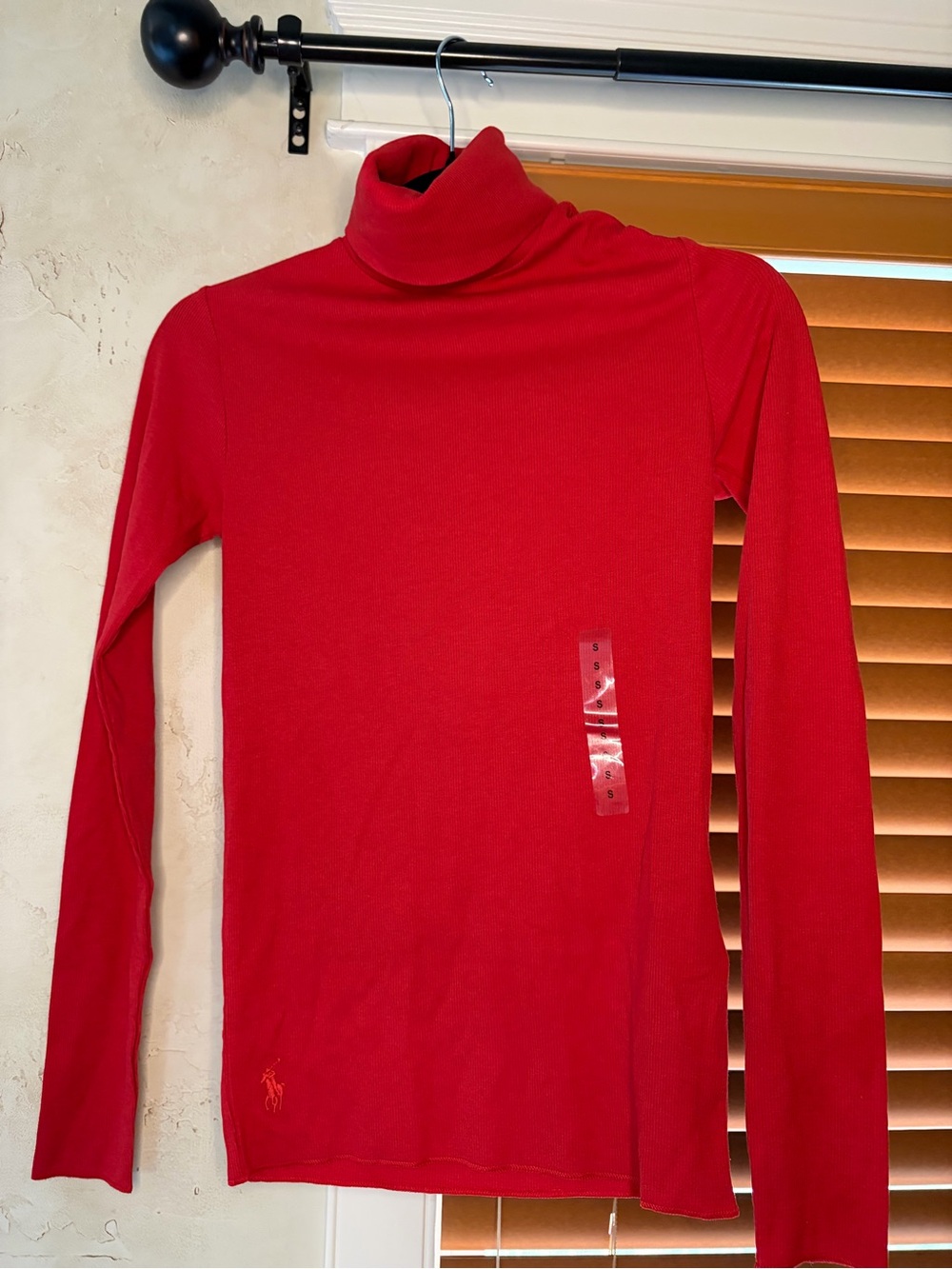 Ralph Lauren Red Ribbed Turtleneck Sweater - Men